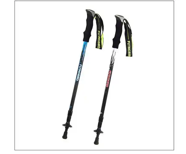 户外正品flyingbird/飞搏ft8超轻碳素纤维配7075铝合金登山杖手杖_6折