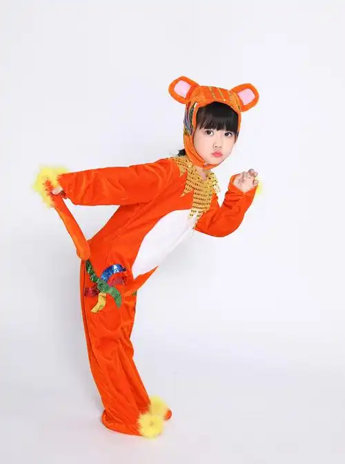 新款儿童金丝猴演出服小猴子动物服装幼儿猴子卡通造型孙悟舞蹈服