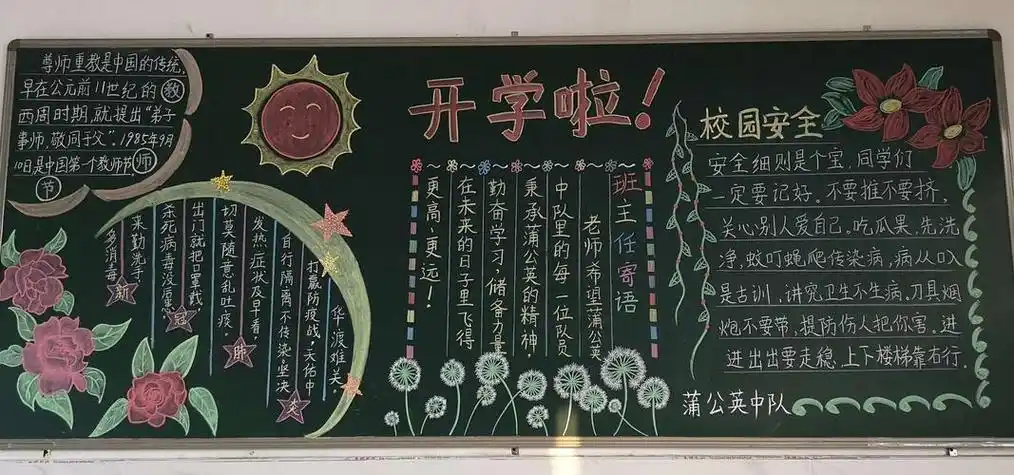 一块块黑板报版面设计精巧插图生动活泼创意大胆整体风格简洁大气
