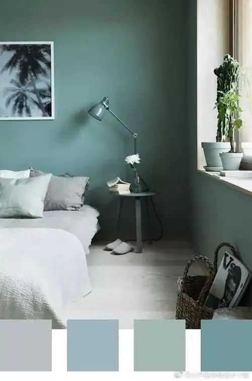 灰 绿搭配[微风] #小户型装修[超话]# .