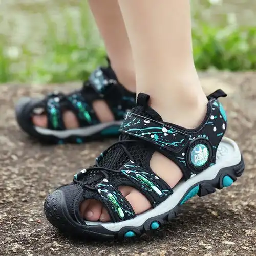 回力男童包头凉鞋2021夏款中大学生软底防滑凉鞋