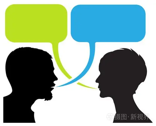 对话漫画与剪影