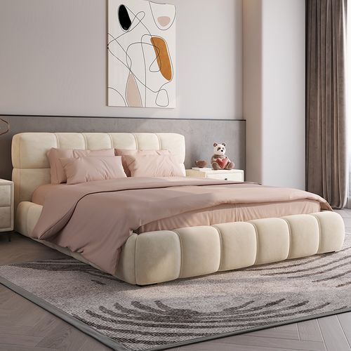 8轻奢双人软包婚床