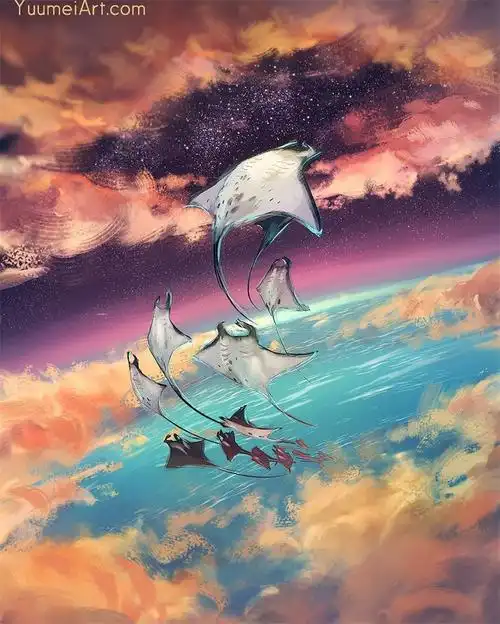 唯美梦幻的星空插画图片,关于星空插画壁纸大全 - 高光网