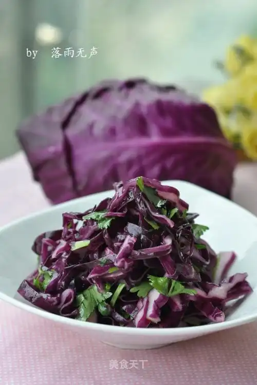 凉拌紫甘蓝的做法