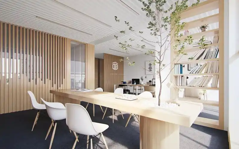 舒适的现代办公室刚装修效果图