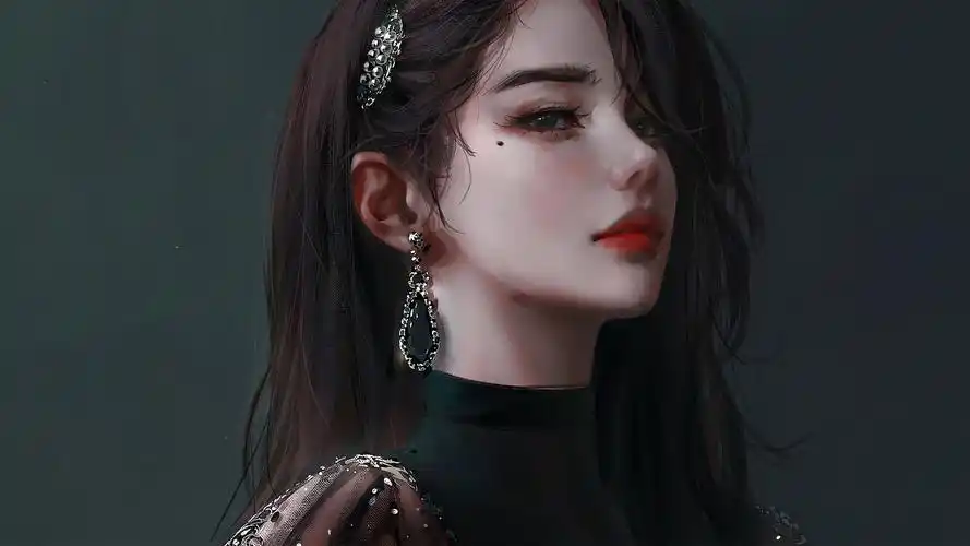 少女脸厚涂画风动漫美女壁纸