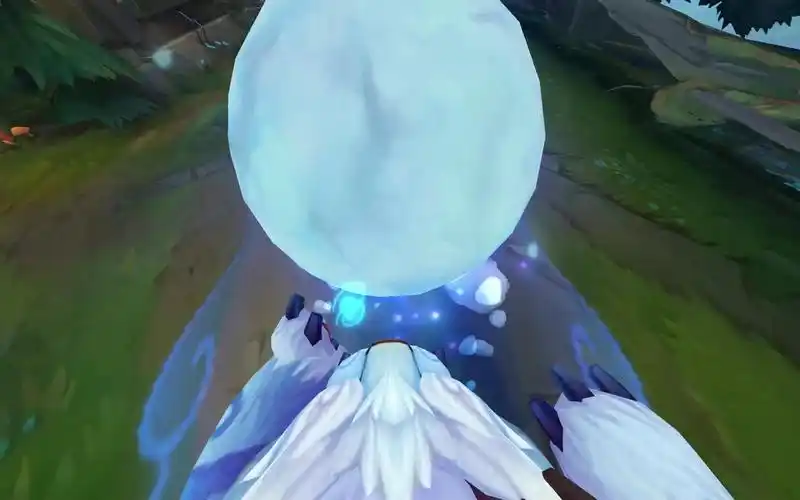 雪人努努 第一人称 推雪球来啦