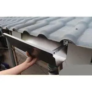 屋檐导水槽雨水槽铝合金天沟檐沟别墅房檐接u型引流落水槽排水槽