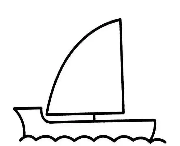 简笔画北海公园小船简笔画