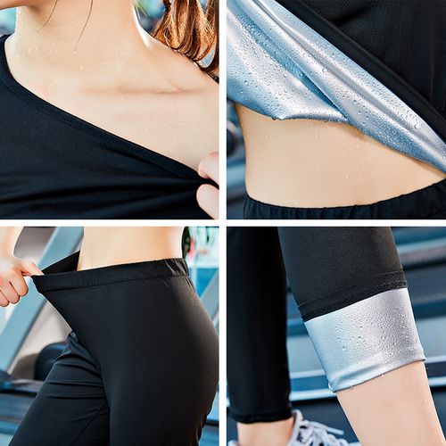 暴汗码爆衣大出汗运动瑜伽服女发汗长袖健身健美操下装