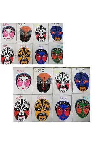 西文幼儿园——让我们一起画脸谱(大一班)