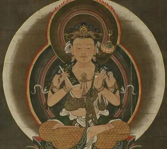 清凉赏析丨五髻文殊菩萨图