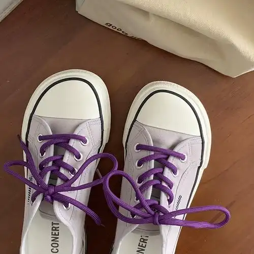 百搭鞋女学生小白鞋子ins潮2024新款路十三小众丑萌芒果头帆布鞋