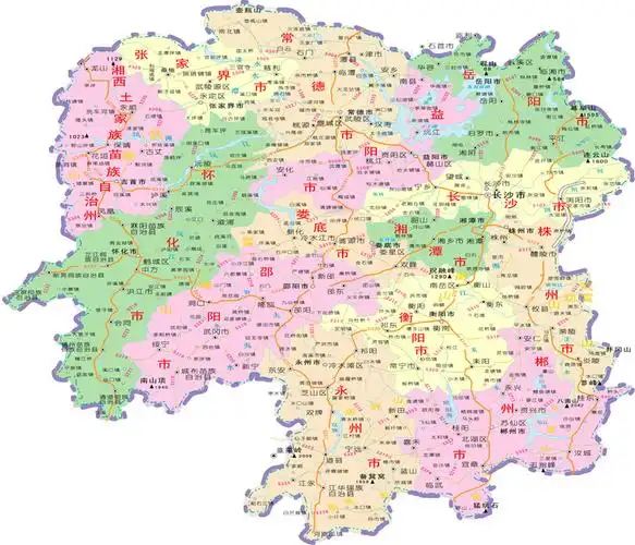 地图湖南省ai矢量素材分区简单实物设计素材设计素材