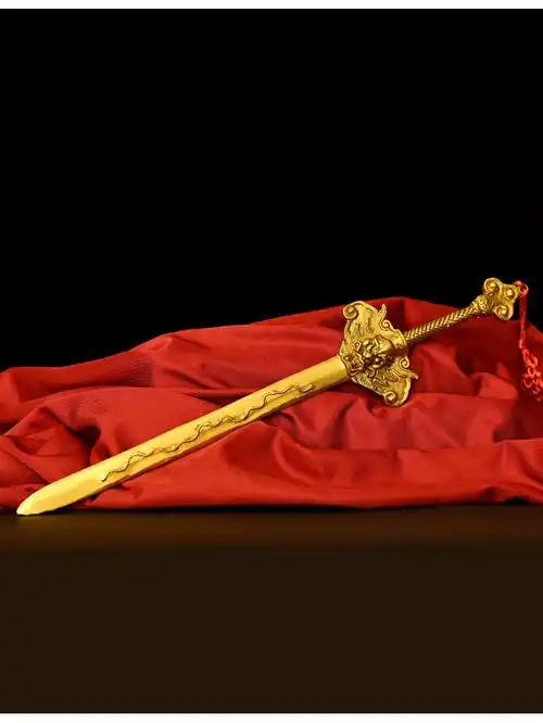 之宝纯铜七星剑挂件摆件客厅挂件北斗七星法器道士剑大号长39