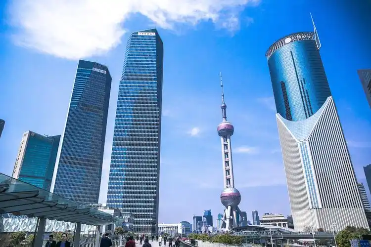 商务城市上海建筑物背景图片