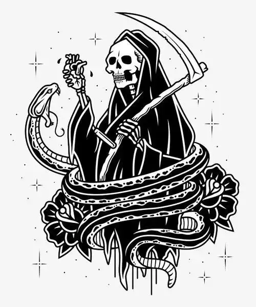 死神骷髅简笔画教程