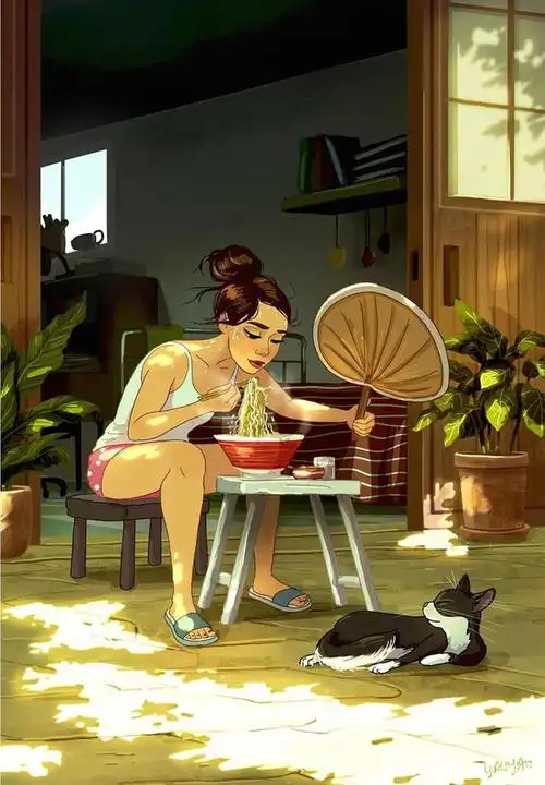 20款生活日常插画,隔着屏幕都能嗅到自然温馨的味道