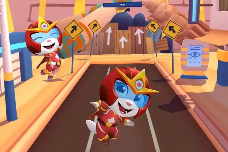 汤姆猫英雄跑酷安吉拉在陷阱上快速弹跃她能取到多少黄金