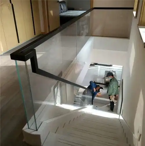 玻璃栏杆配件阳台无框玻璃扶手轨道地槽碳钢护栏卡槽栏杆楼梯玻璃预埋