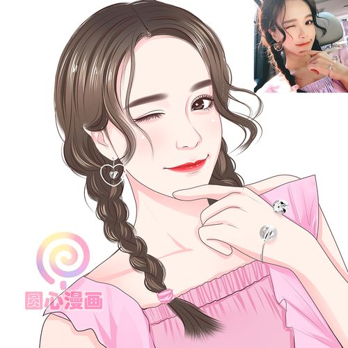 圆心漫画 写实q版卡通头像手绘情侣真人照片改漫画形象设计定制