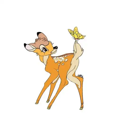 画一个小鹿斑比一天一个手绘卡通满分91分今天能打几分#画画  #小鹿