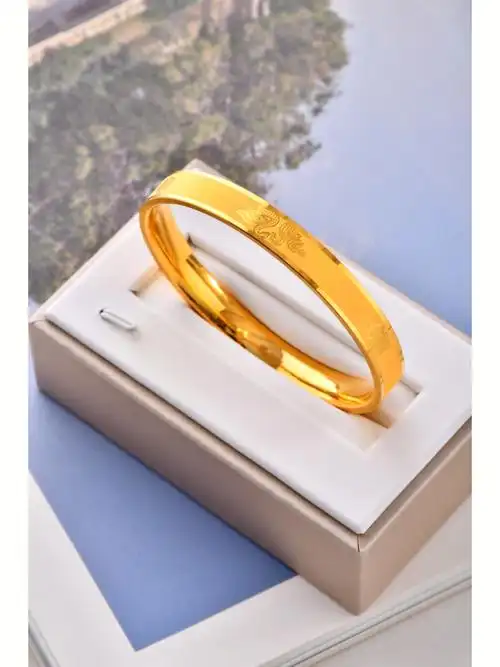 黄金手镯简约现代5g足金999纯金手镯