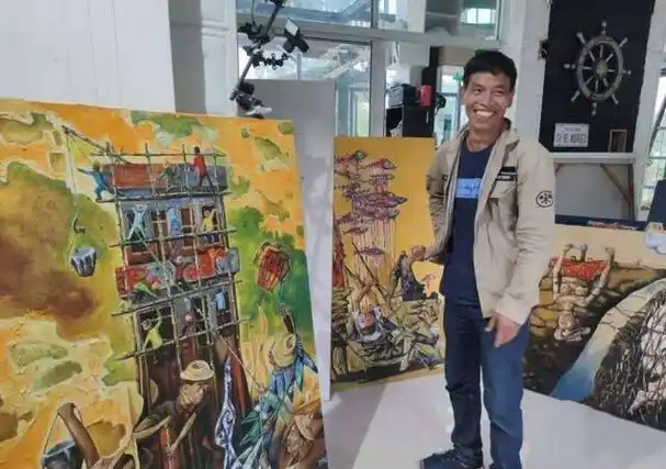 40岁农民画家一幅画被竞拍到130万,喊他"废柴"的人都改口了