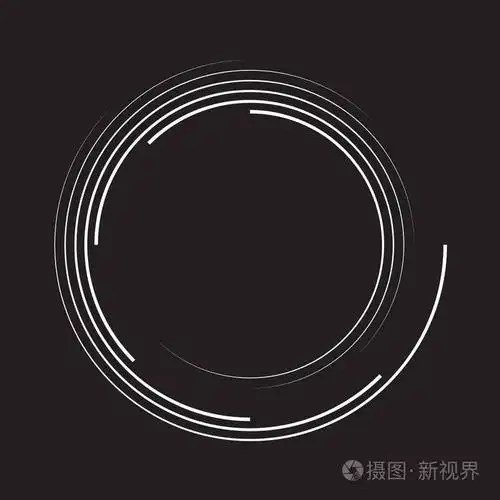 抽象圆圈图案.黑白图形.eps