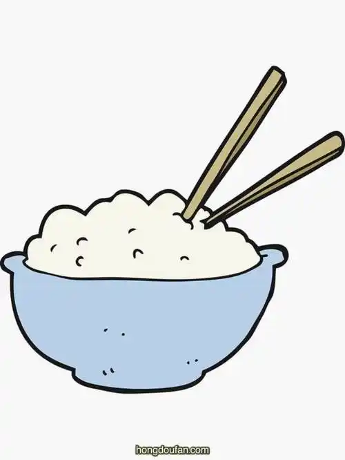 手绘卡通大米饭简笔画大全如何画一碗白米饭