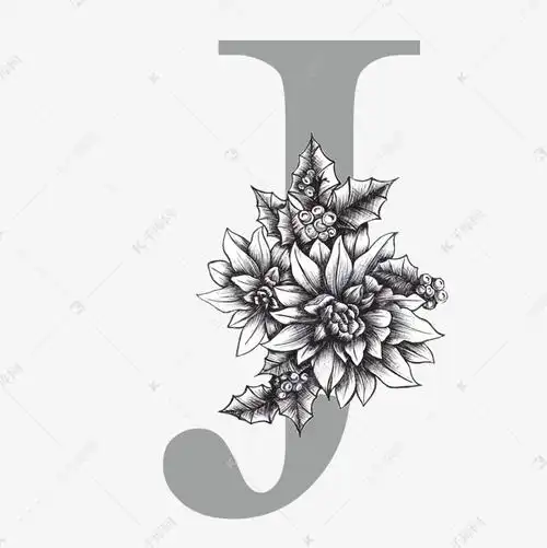 千库艺术文字频道为灰色轻奢大气字母j艺术字体提供免费下载的机会