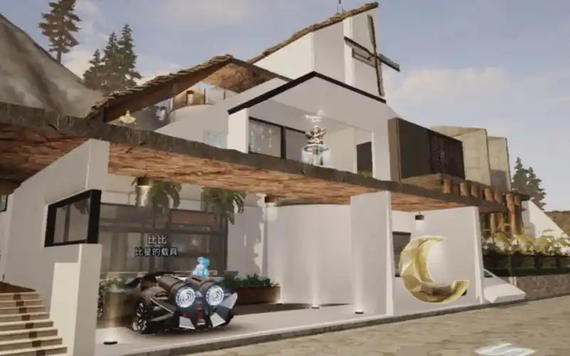 明日之后双人现代建筑 【雨声】贴近现实的度假别墅