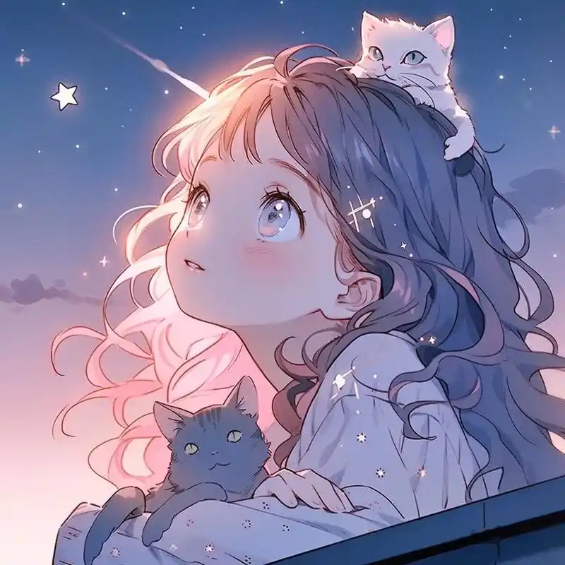 烂漫星空唯美女生头像.#动漫#图文推广计划 #女生头像 #动 - 抖音