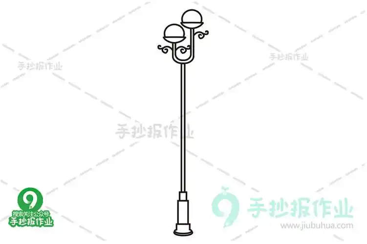 好看的路灯简笔画
