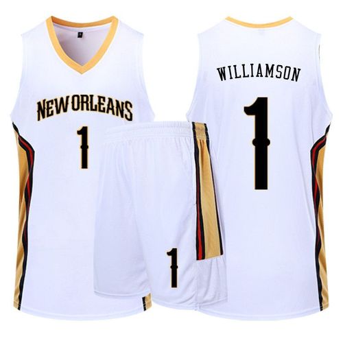 鹈鹕队球衣1号锡安23号戴维斯主客场运动训练篮球定制篮球服套装