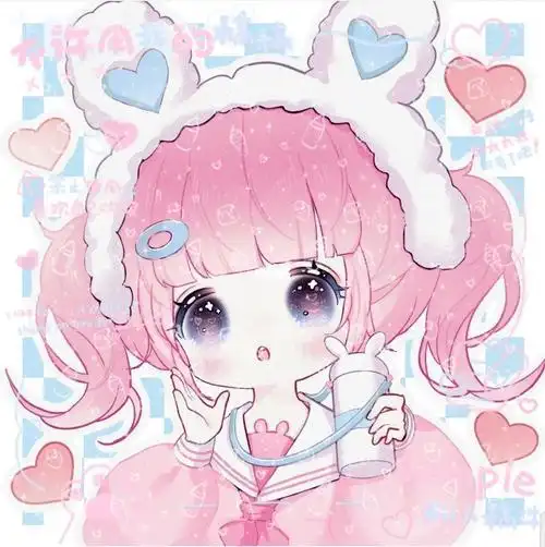 粉色系闺蜜头像少女心两人 - 萌妹子女生头像!