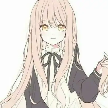 高清女生动漫长发头像图片