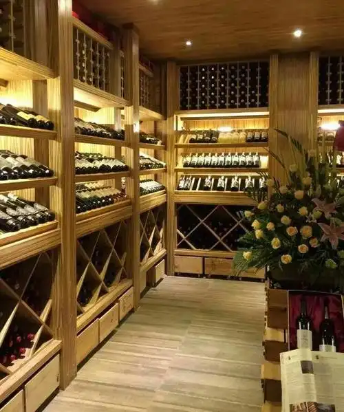 湛江私人会所红酒庄实地装修木纹砖贴图_木纹砖效果图_瓷木砖装修效果