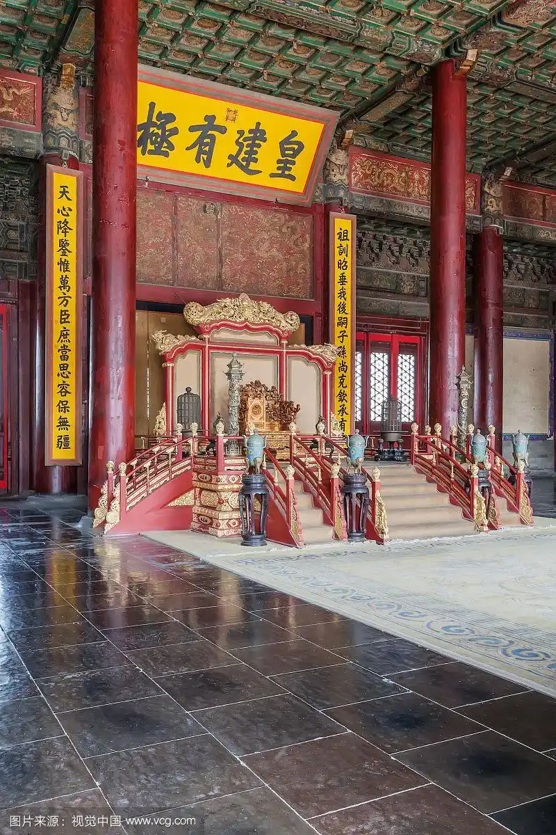 北京故宫紫禁城保和殿内景