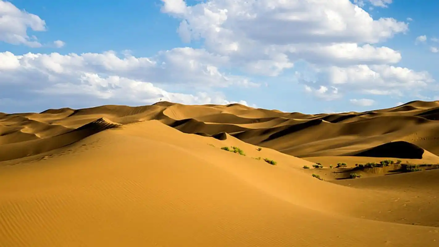 新疆库木塔格沙漠自然风景图片桌面壁纸