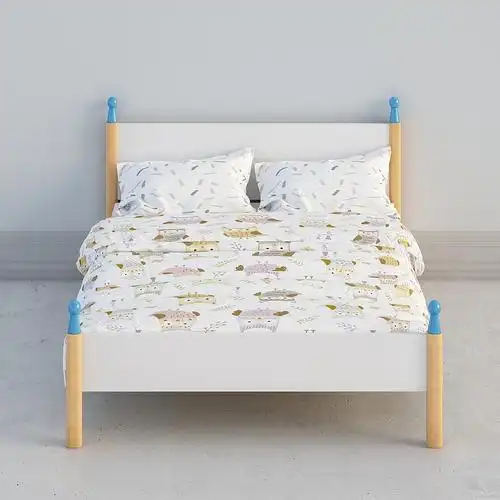 美隆伟华-北欧简约拼色单层床