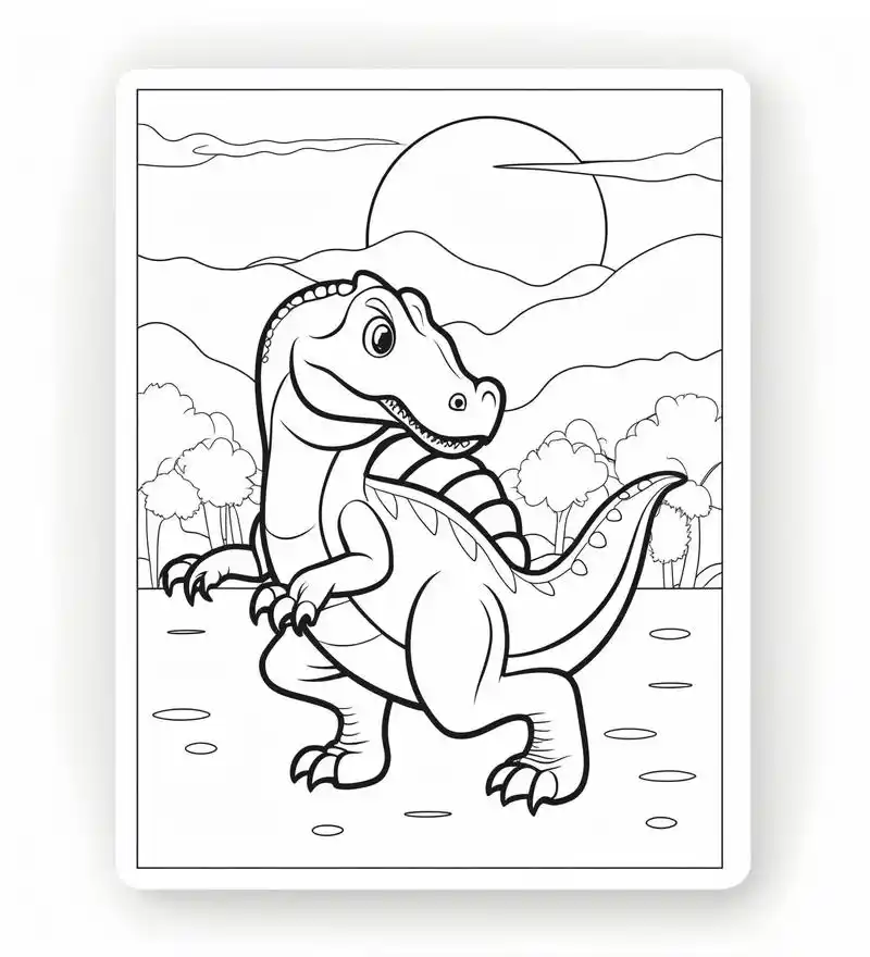这是一本超酷的恐龙涂色画!