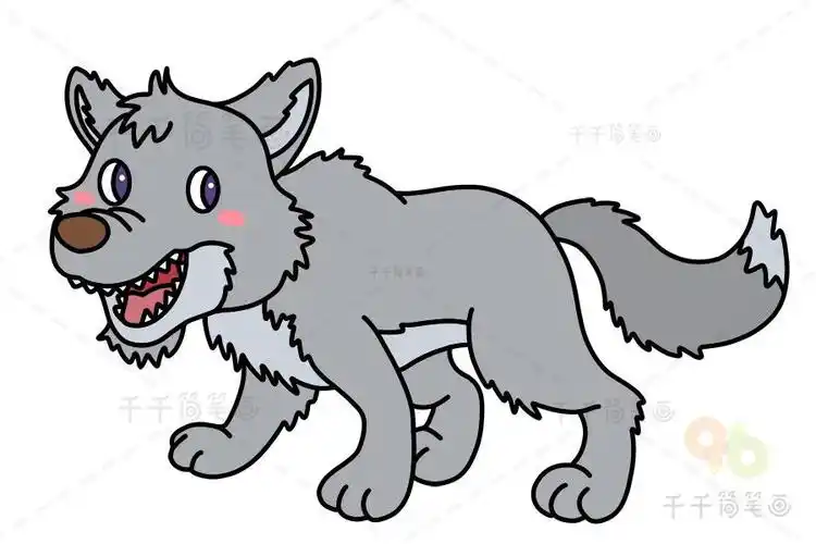西顿动物故事狼简笔画