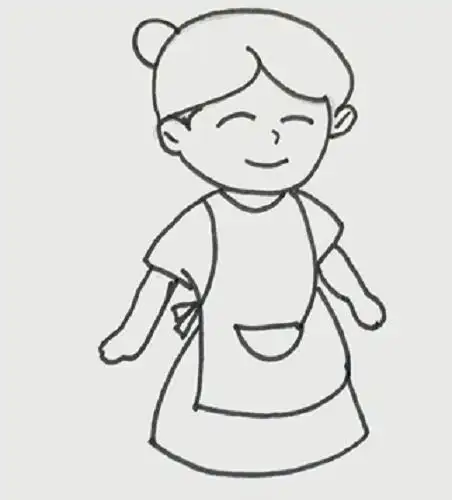 妈妈简笔画全身简单漂亮 妈妈简笔画步骤图彩色