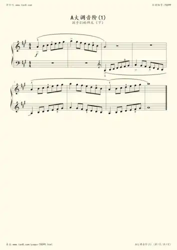 a大调音阶1-孩子们的拜厄,钢琴谱》下,拜厄(五线谱 钢琴曲 指法)-弹吧