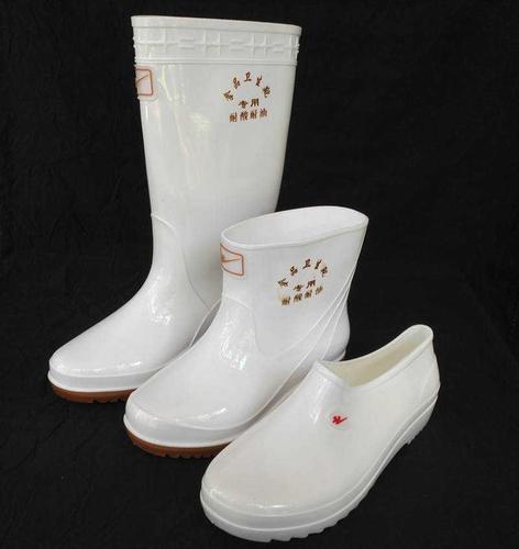 双星白色雨鞋男女中高筒卫生靴防水雨靴耐酸碱油厨师鞋定制logo食