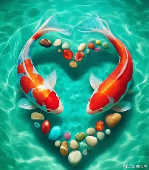 锦鲤皆好运,愿见者前程似锦无忧,平安喜乐,所求皆如愿