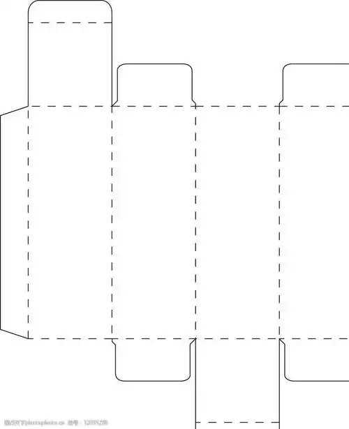 关键词:普通包装盒刀版图 矢量 包装纸盒 长方形 插底盒 刀版图 ai