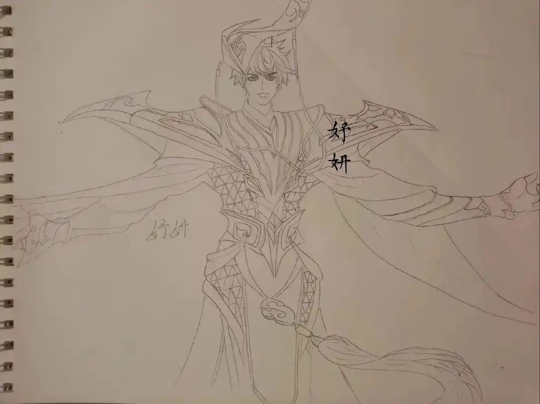 王者荣耀中路篇#嬴政 #临摹过程图 #手绘 - 抖音